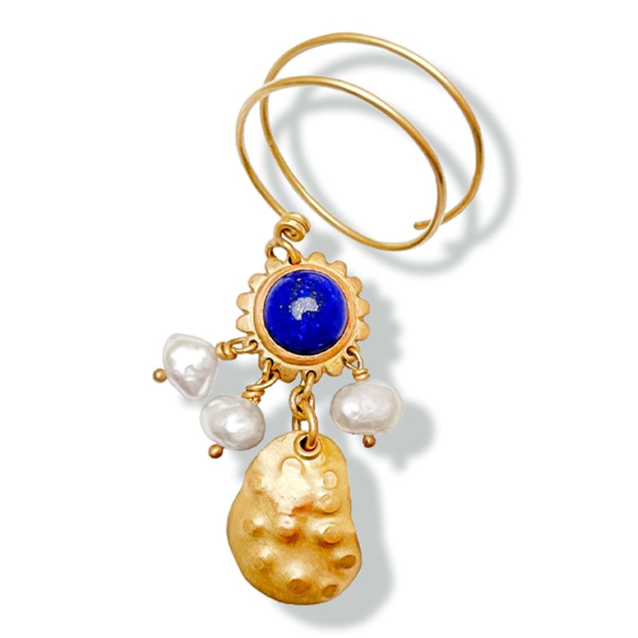 Ørering<br> DREAM CATCHER lapis guld no. 5