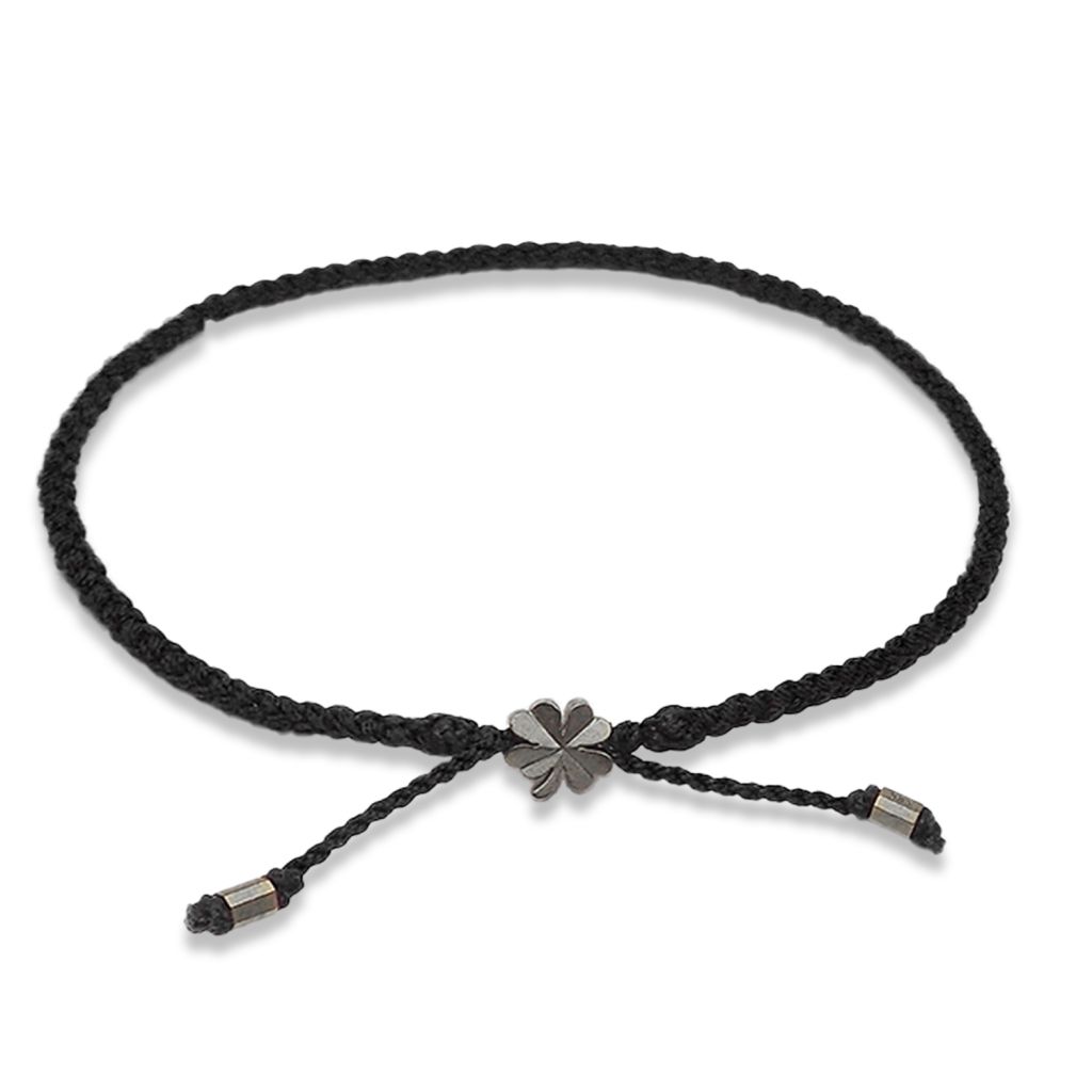 Knyttet armbånd<br> BARTISAN ONE gråt sterlingsølv (black pagoria)