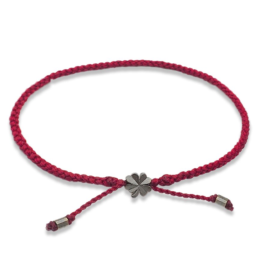 Knyttet armbånd<br> BARTISAN ONE gråt sterlingsølv (red pagoria)