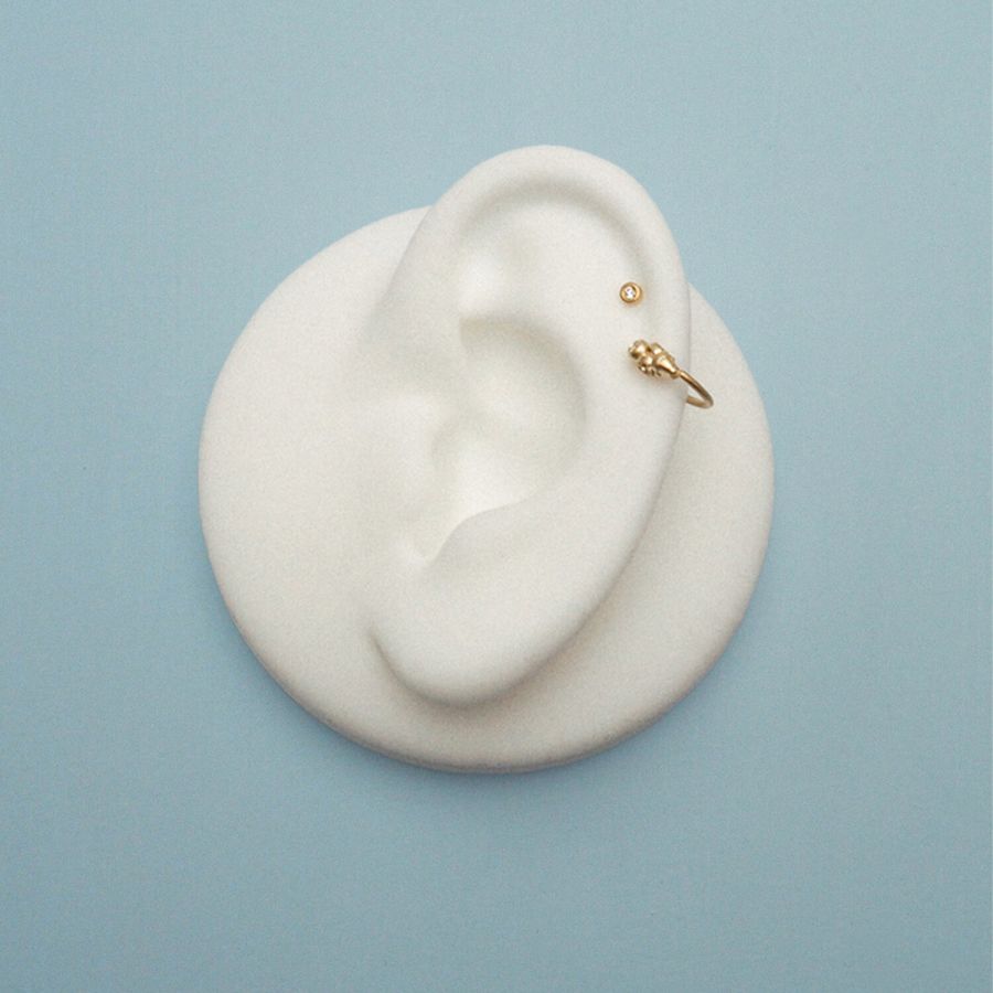 Twist hoop<br> EARLYFREE guld diamant