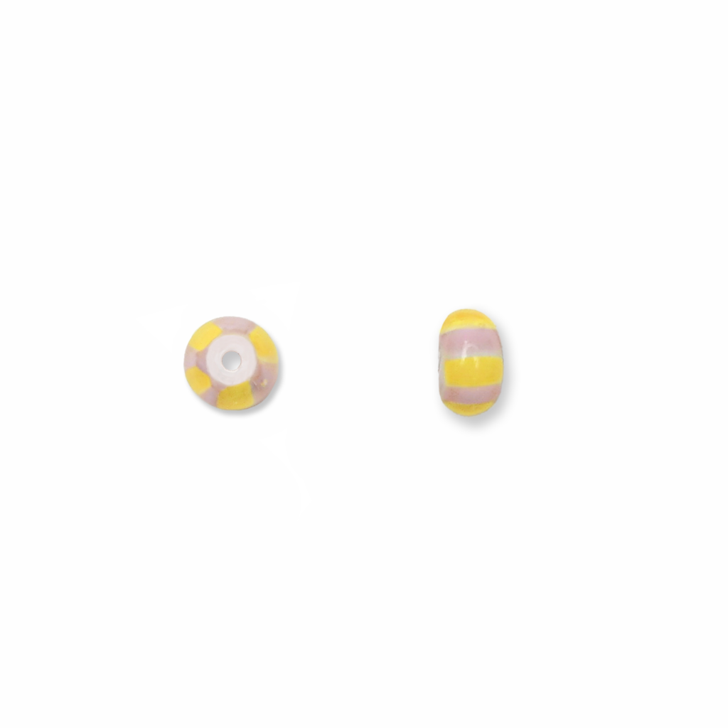 Vedhæng til øreringe<br> MURANO GLASS BEAD (LEMON/ROSE)