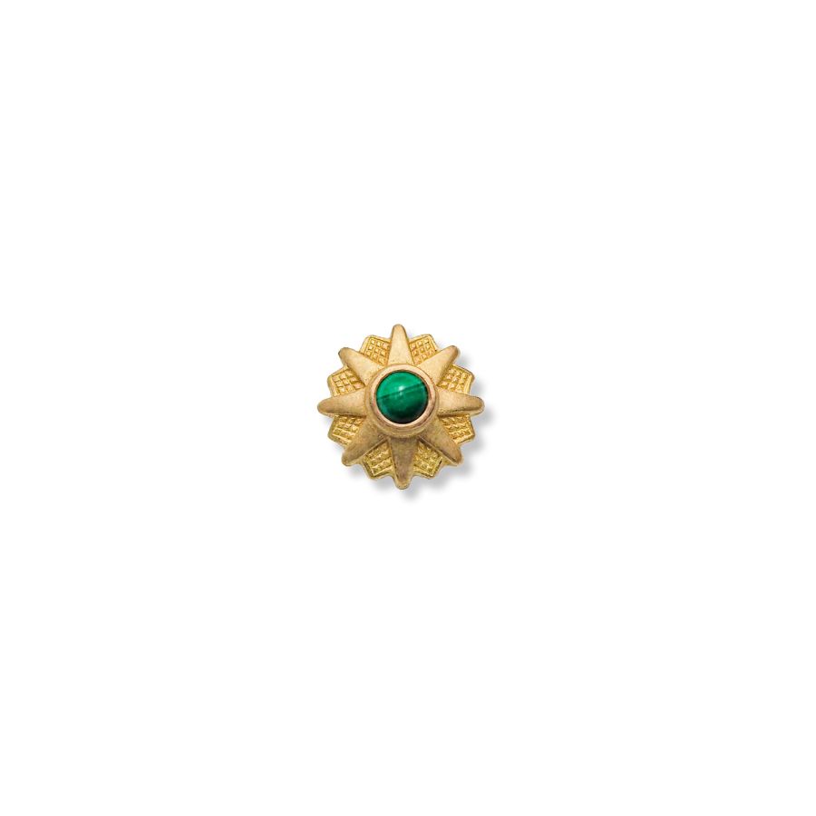 Vedhæng til L-BRACELET<br> STAR ONE guld malakit