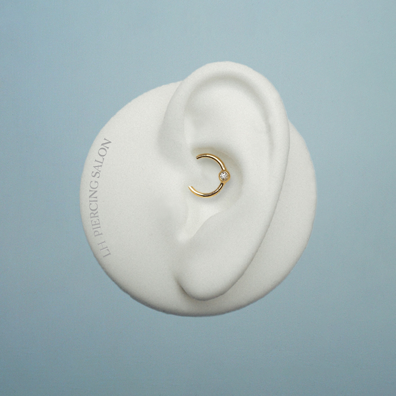 Eternity hoop piercingsmykke<br> L. INFINITY DIAMOND TWO guld diamant