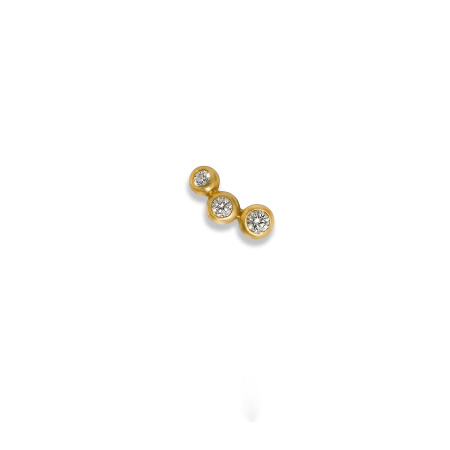 Ear stud / Avail. as flat back<br> EASTON gold diamond