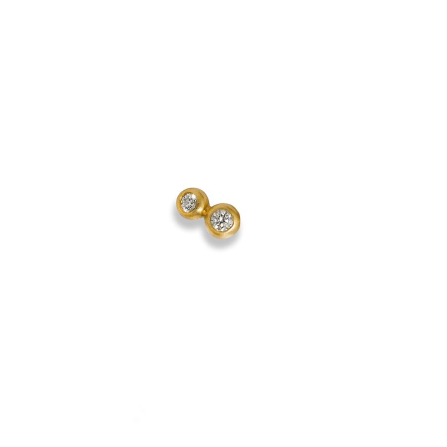 Ear stud / Avail. as flat back<br> EDGAR gold diamond