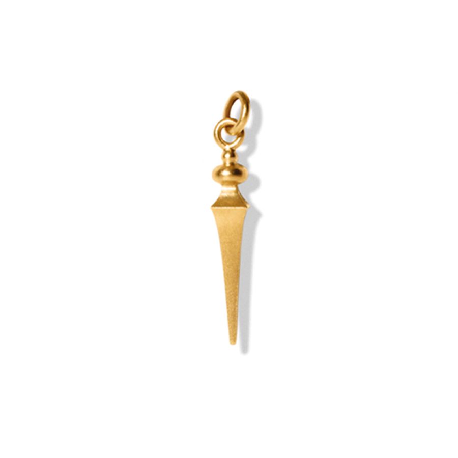Pendant for earring<br> MINI PAISLEY gold (round small eyelet)