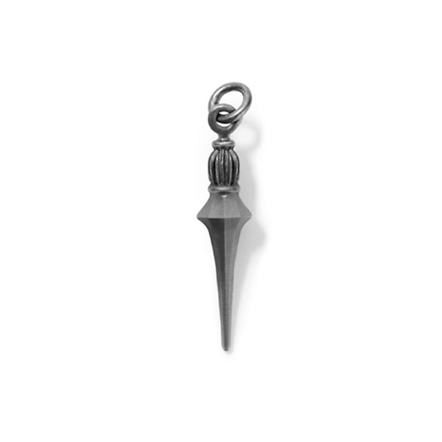 Pendant for earring<br> MINI PALFREY grey sterling silver (round small eyelet)