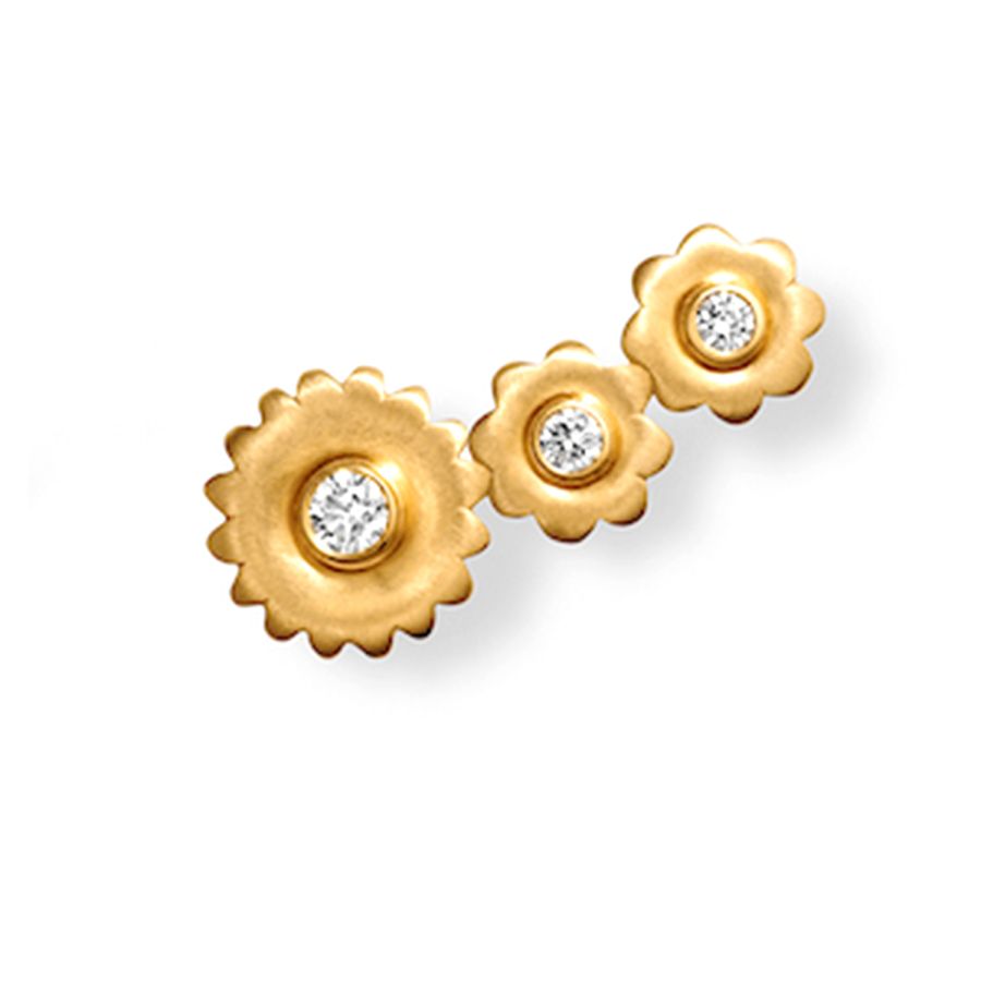 Ear stud<br> EDELSTEIN gold diamond