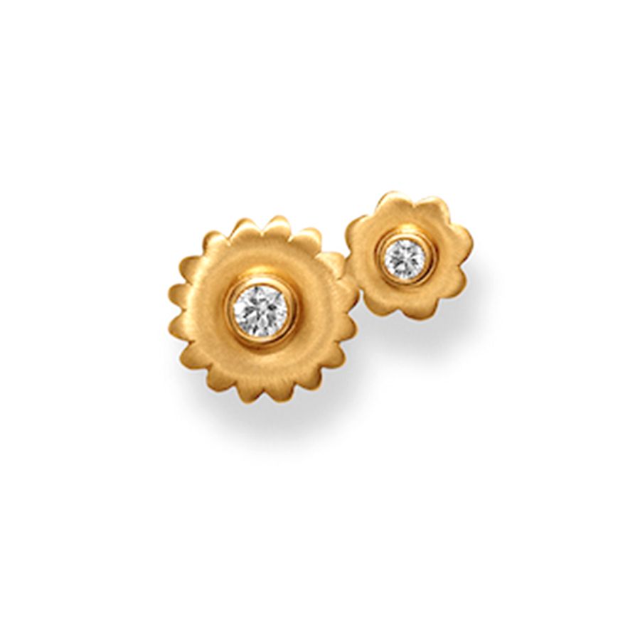 Ear stud<br> EDY gold diamond