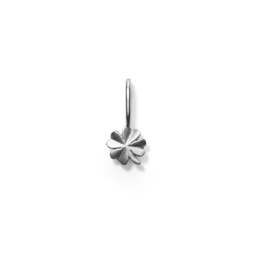 Pendant for necklace<br> MINI PAGORIA grey sterling silver (oval)