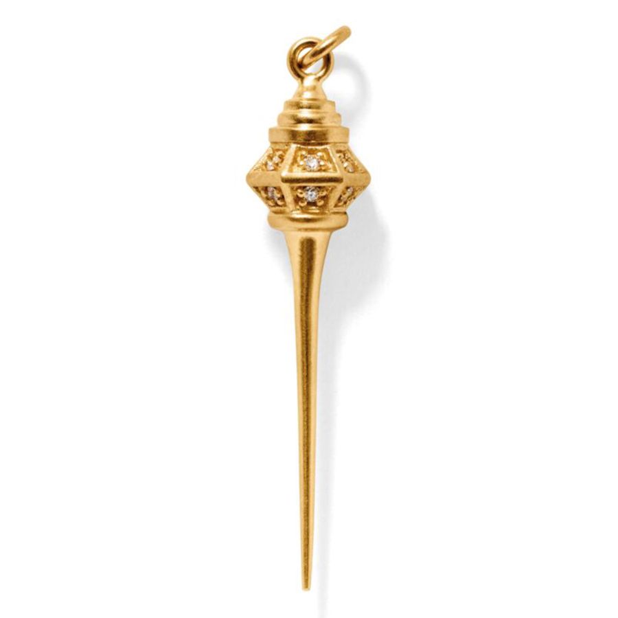 Pendant for earring<br> MINI PANEWELL gold diamond (round small eyelet)