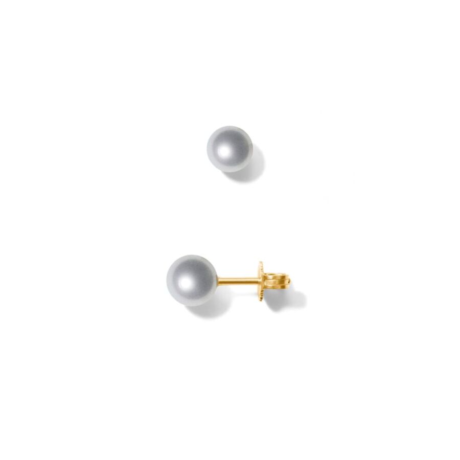 Ear stud<br> EAR THREE gold akoya