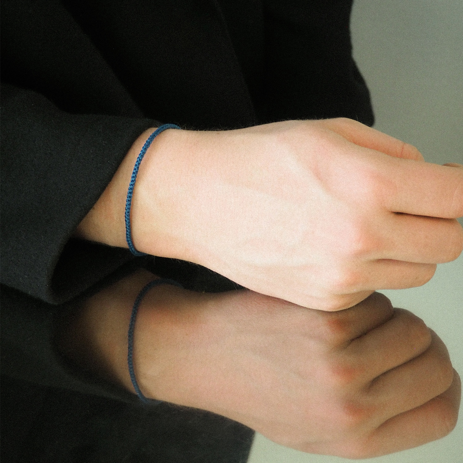 Rope bracelet<br> BARTISAN ONE grey sterling silver (petrol pagoria)