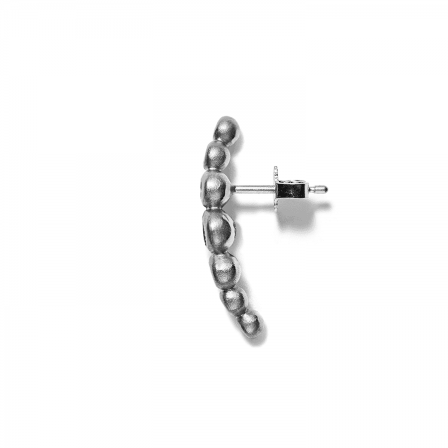 Earring<br> ENDING grey sterling silver diamond