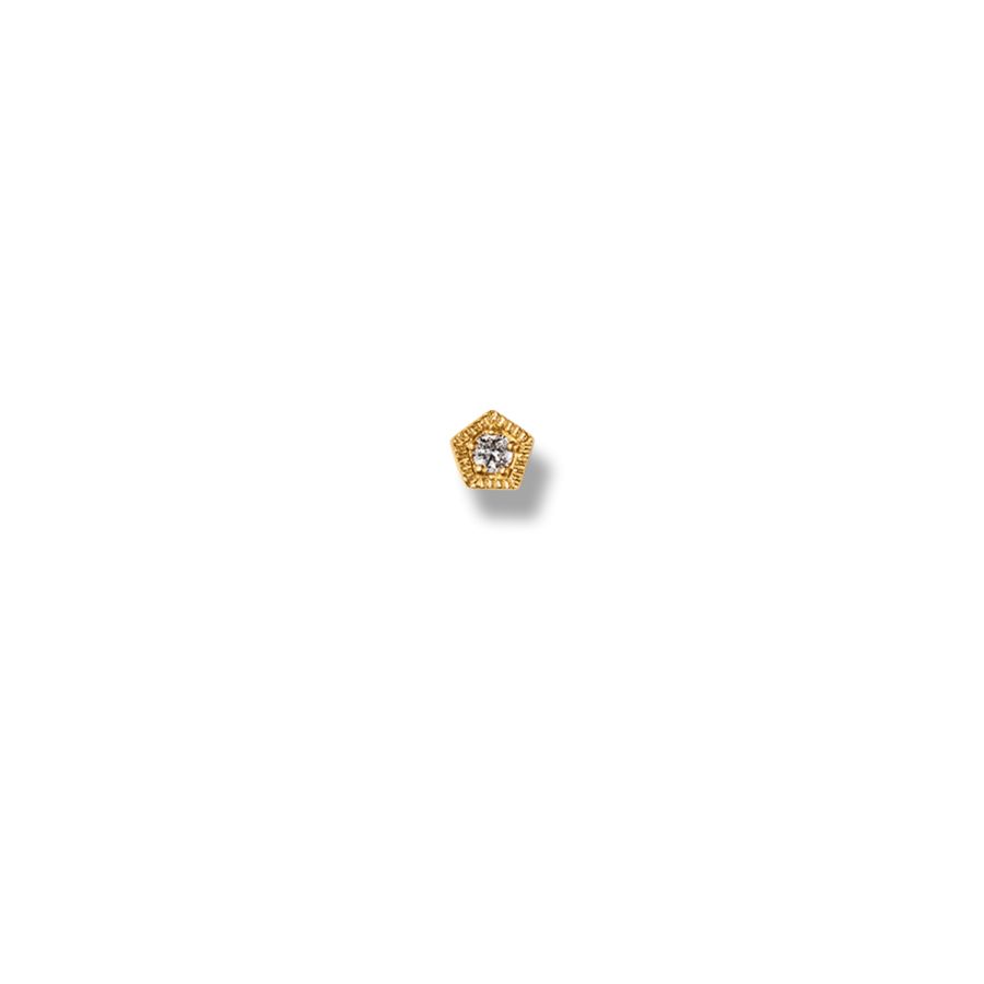 Ear stud / Avail. as flat back<br> ELDRIDGE02 gold diamond