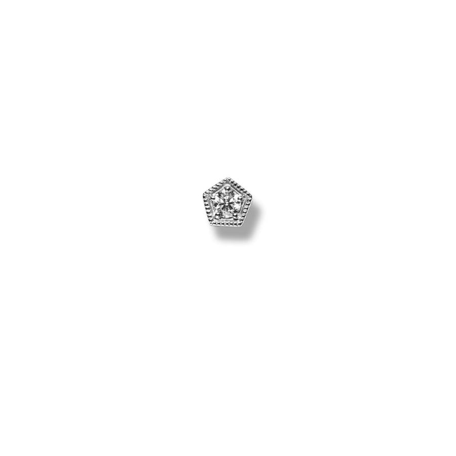 Ear stud<br> ELDRIDGE05 white gold diamond