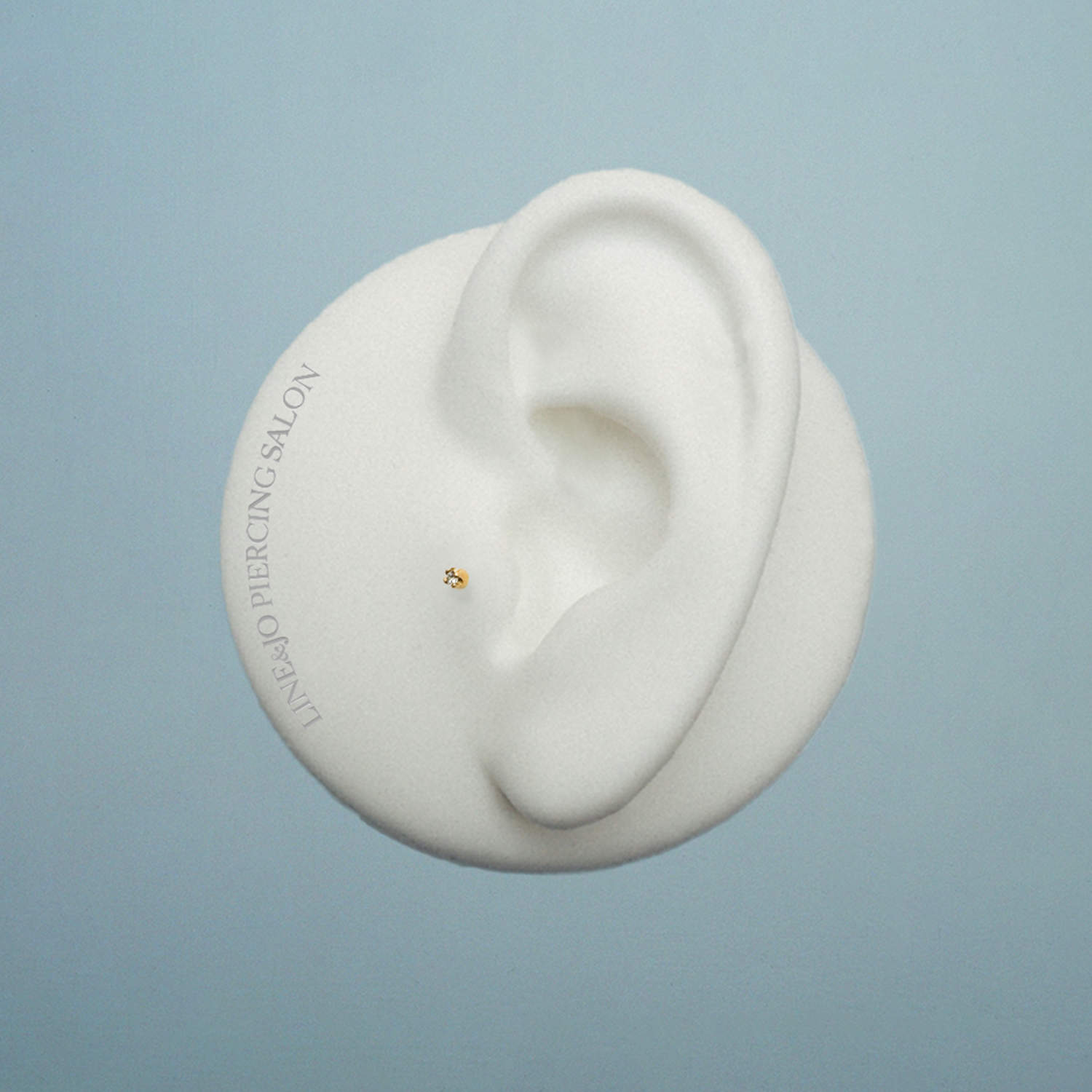 Flat back piercing jewellery<br> L. EXPA 1 gold diamond including STEM ONE