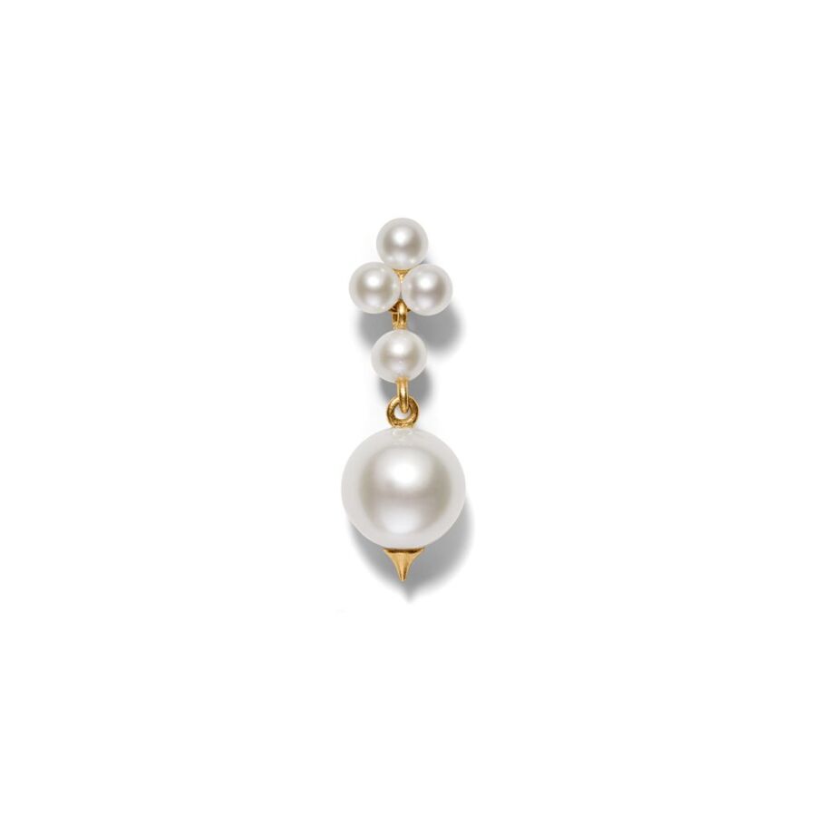 Ear stud<br> EPOKE TWO gold white pearl