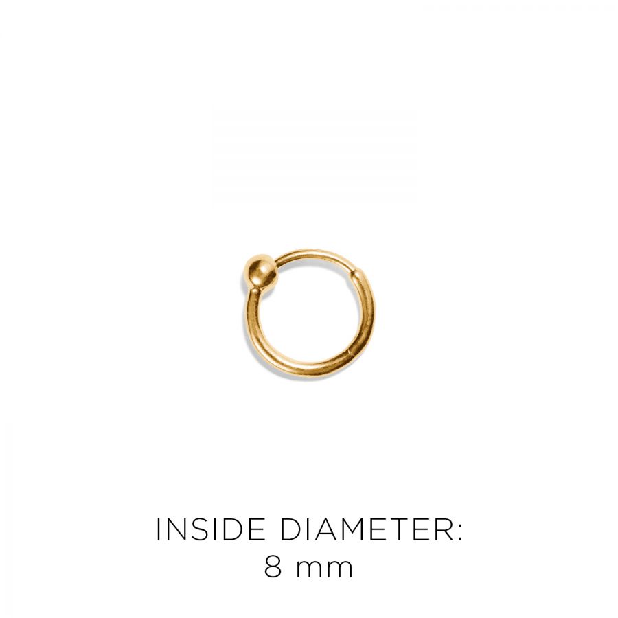 Earring<br> ELLA ONE high polished gold