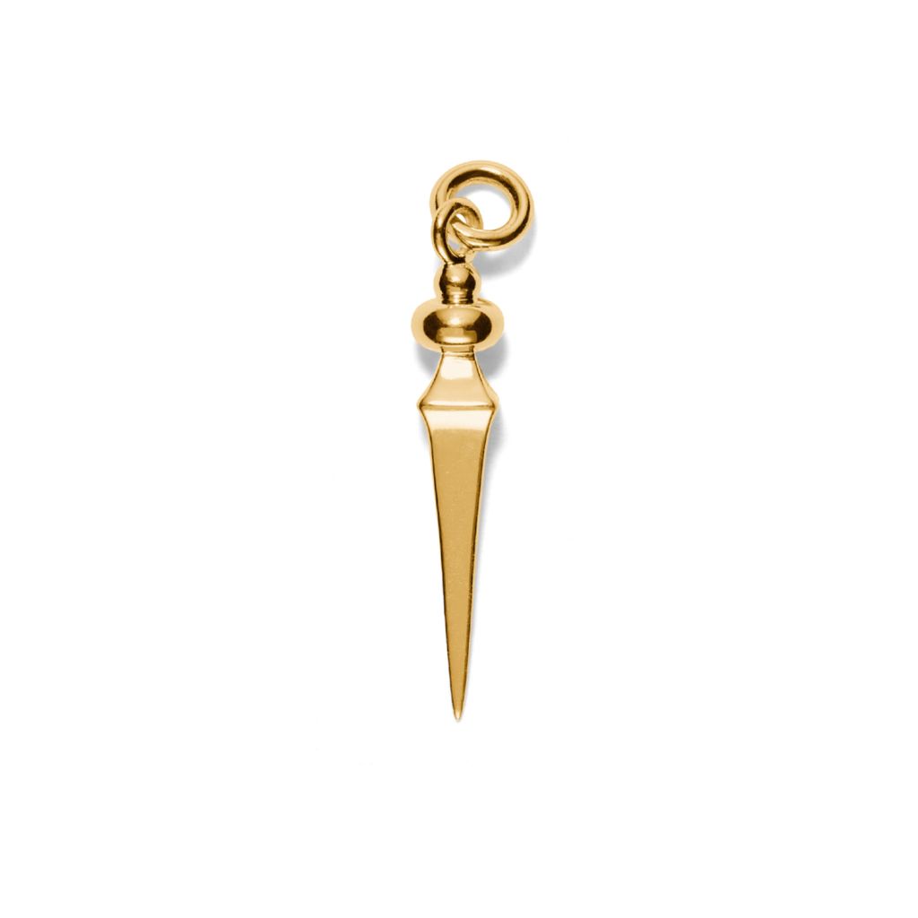 Pendant<br> PAISLEY high polished gold (round medium eyelet)