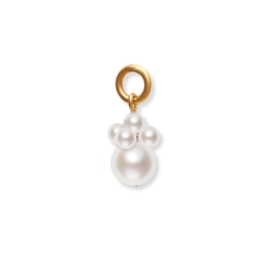 Pendant<br> PEARL PENDANT gold white (round large eyelet)