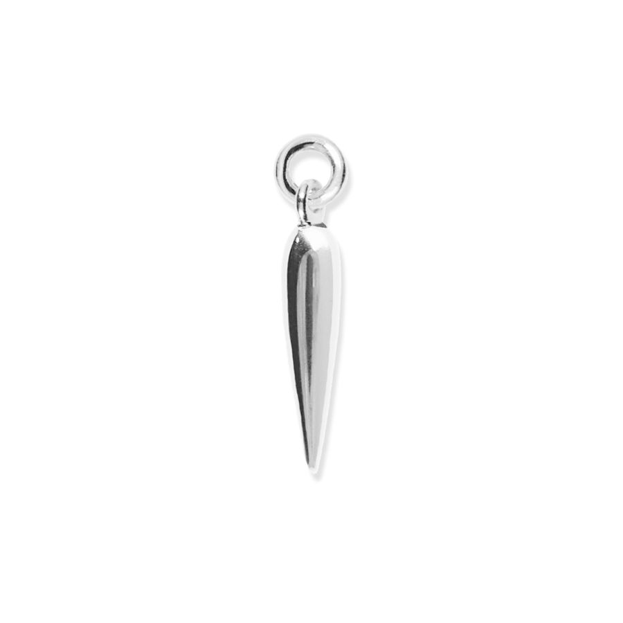Pendant<br> PENDUL TWO high polished sterling silver (round medium eyelet)