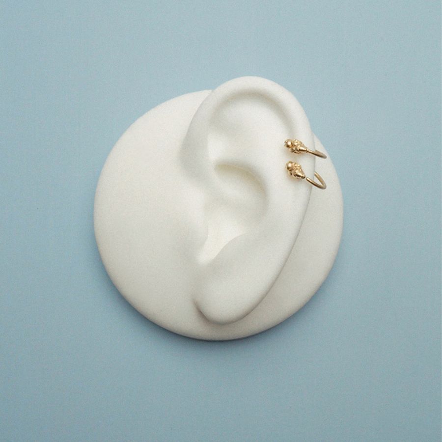 Twist hoop<br> EARLYFREE gold diamond