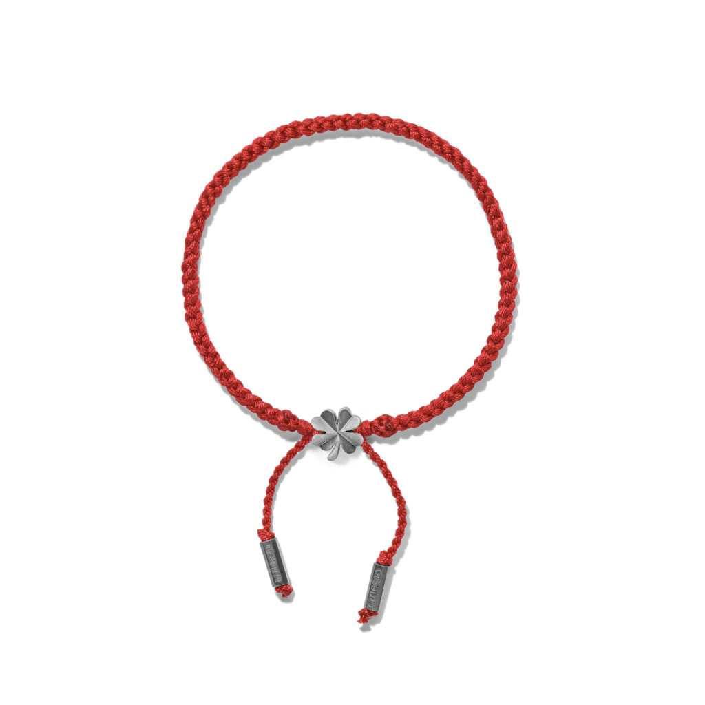 Rope bracelet<br> BARTISAN ONE grey sterling silver (red pagoria)