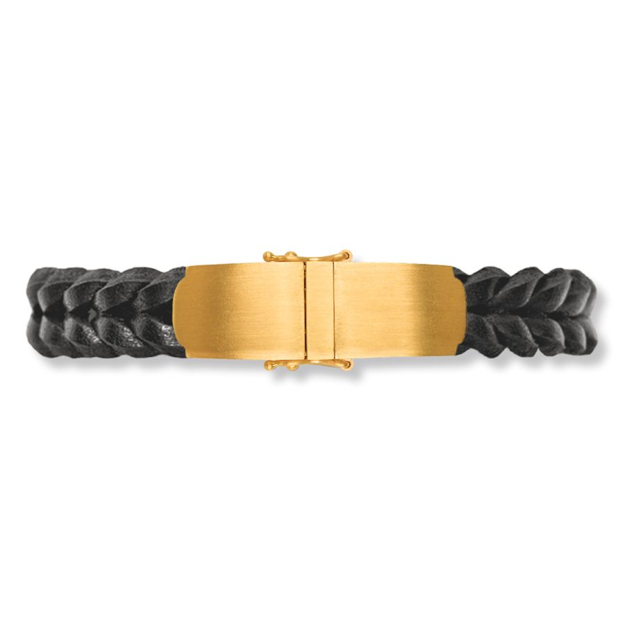 LEATHER BRACELET gold