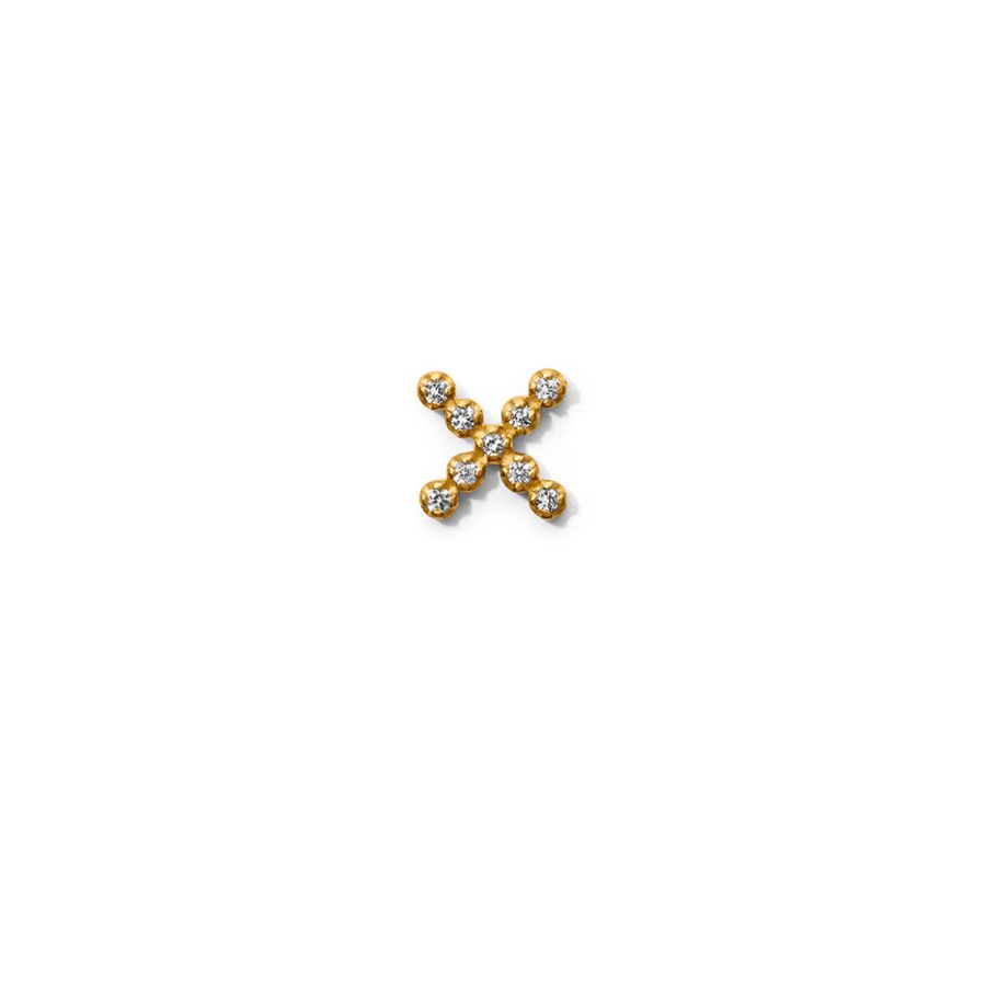 Ear stud<br> EXA gold diamond