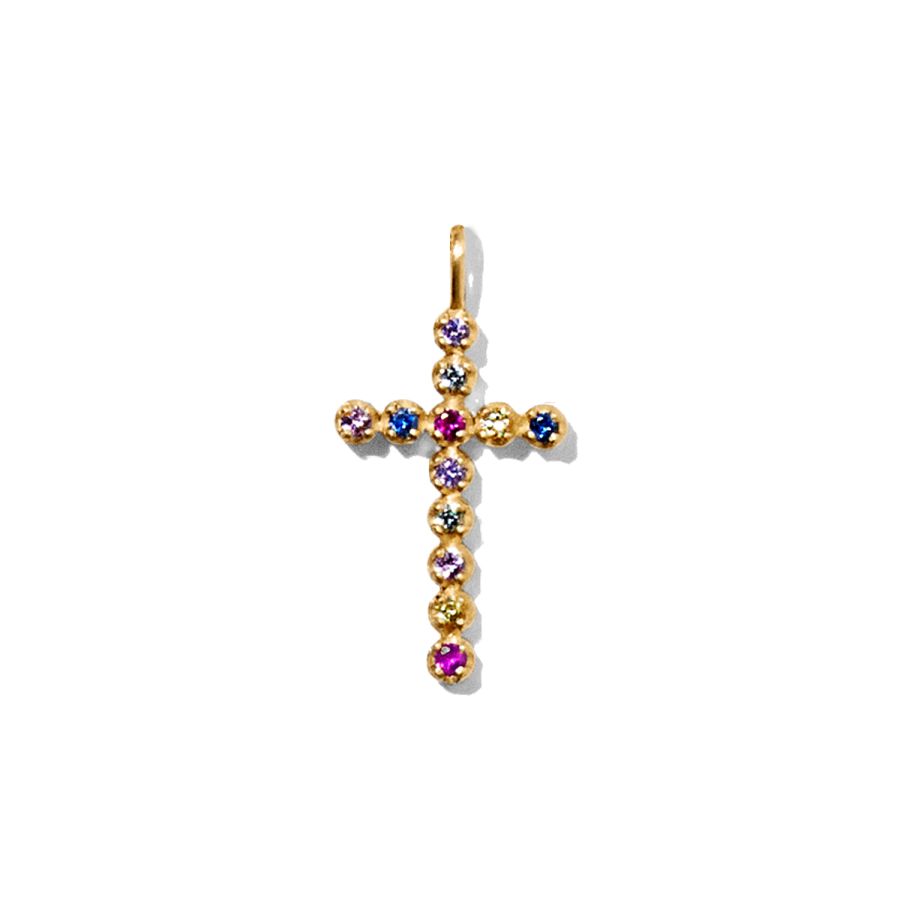 Pendant for necklace<br> P NIVE gold sapphire (oval)