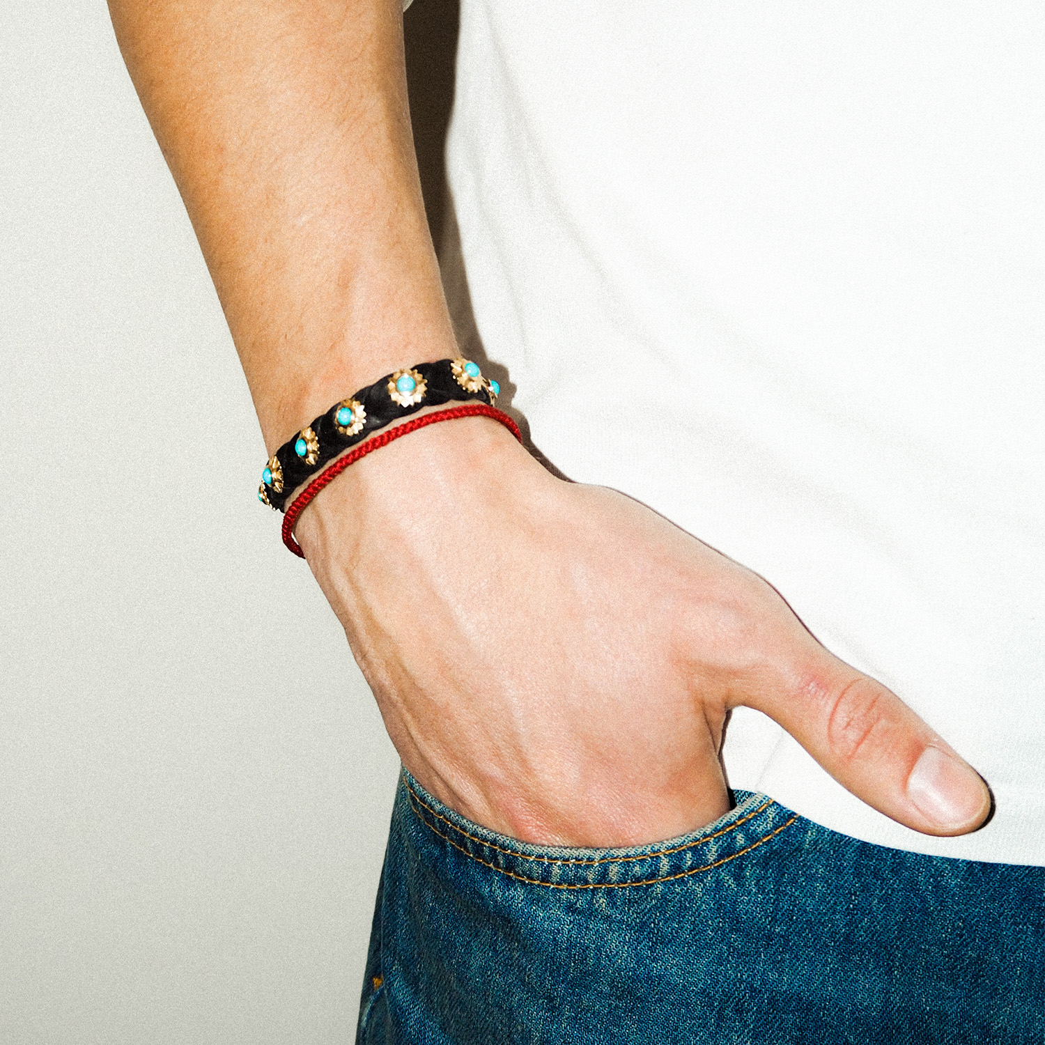 Rope bracelet<br> BARTISAN ONE gold (red palori)