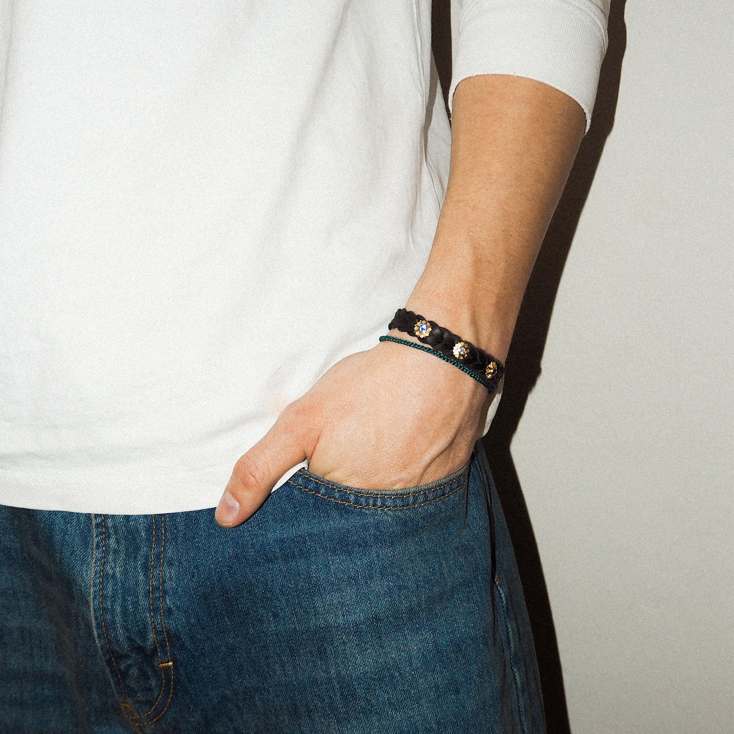 Rope bracelet<br> BARTISAN ONE gold (deep green pagoria)