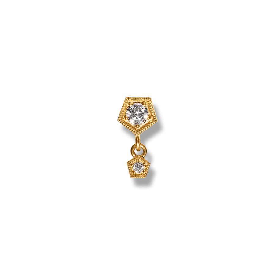 Ear stud <br> ELDRIDGE 10+02 DB gold diamond