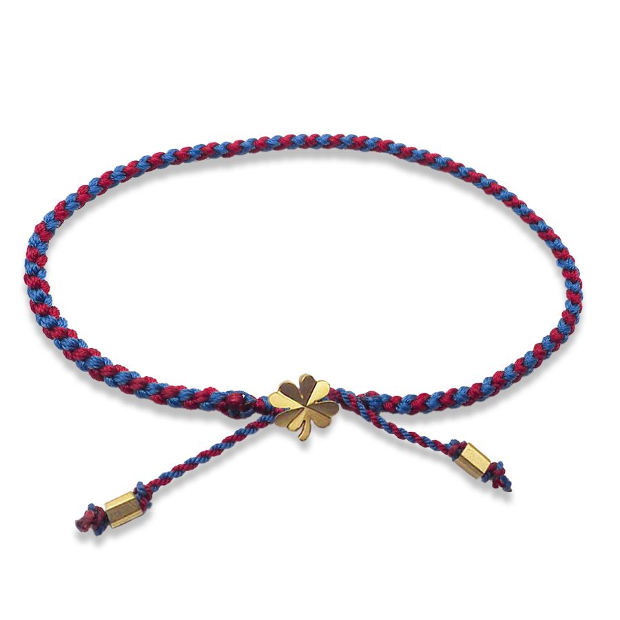 Rope bracelet<br> BARTISAN ONE gold (vertical red/sea blue pagoria)